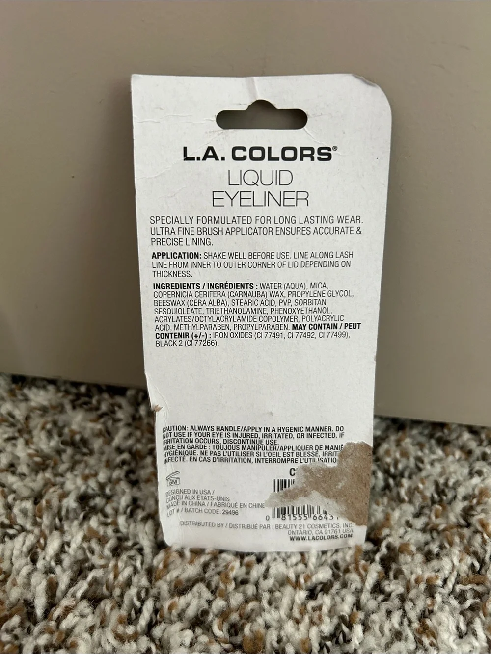 L.A. COLORS Liquid Eyeliner - Black Brown